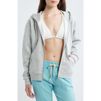 Rip Curl Catalina Island Front Zip Cotton Hoodie in Grey Marle at Nordstrom, Size Xx-Small