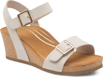 Aetrex Lexa Wedge Sandal in Ivory Nubuck Leather at Nordstrom Rack, Size 10Us / 41Eu