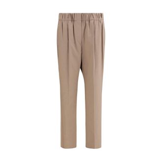 Brunello Cucinelli Beige Cotton Casual Womens Pants