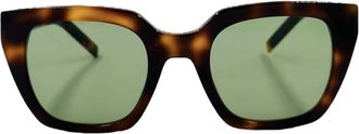 Saint Laurent Grote Vierkante Zonnebril - Dames - Zonnebrillen - Bruin - ONE Size - Nylon - Accessoires