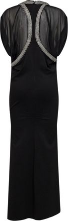 The Attico Womens Maxi Dress Black Stretch Crepe Viscose