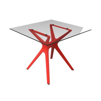 Resol Mesa Cuadrada Interior 90x90 Rojo - Cristal Vela S Resol