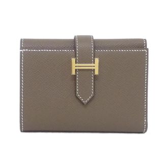 Herm&egrave;s Etoupe Gray Epsom Leather Wallet (Tri-Fold) (Pre-Owned)