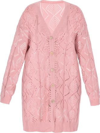 Usha Plus size vest Dames roze