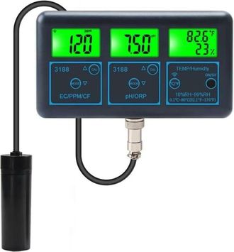 OEM Analizador De Calidad Del Agua 7 En 1 Con Wifi, Multipar&aacute;metros, Ph/orp/ec/ppm, Humedad Y Temperatura, Con Enchufe Europeo
