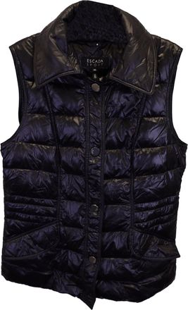 Escada Quilted Puffer Vest in Black Polyamide