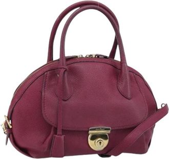 Ferragamo Pre-owned Handtas - Dames - Vintage Handtas - Paars - ONE Size - Leer - Vintage