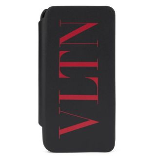 Valentino Garavani Phone Accessories, male, Black, Size: ONE SIZE Luxury Leather iPhone XS Max Case