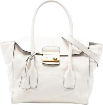 Prada Pre-owned Handbags, female, White, Size: ONE SIZE Pre-owned Vintage Handbag