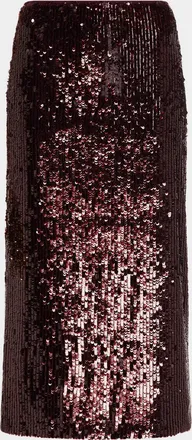 SIMKHAI Sequined Midi Skirt