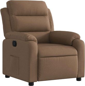vidaXL Sill&oacute;n Reclinable De Tela Marr&oacute;n Vidaxl