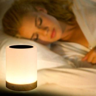 No Brand Luz Nocturna Led Con Funci&oacute;n T&aacute;ctil, 7 Colores, Regulable, Modo C&aacute;lido, Luz Nocturna Para Adultos, Inal&aacute;mbrica, Recargable Mediante Usb Tipo C, Para D