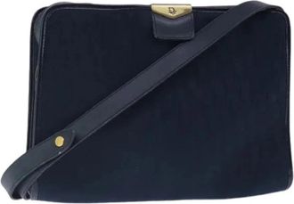 Dior Pre-owned Trotter Canvas Schoudertas - Dames - Vintage Schoudertas - Blauw - ONE Size - Vintage