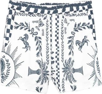 Rhude Graphic Print Zwemshorts - Heren - Strandmode - Blauw - L - Nylon - Badmode
