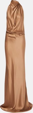 The Sei Halterneck silk satin gown