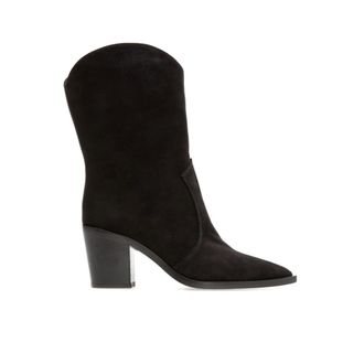 Gianvito Rossi Cowboy Boots, female, Black, Size: 6 1/2 US Classic Ankle Boots in Black Leather