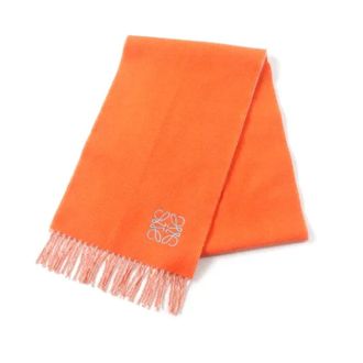 Loewe Pre-owned Scarves, female, Orange, Size: ONE SIZE Pre-owned Wool Scarf