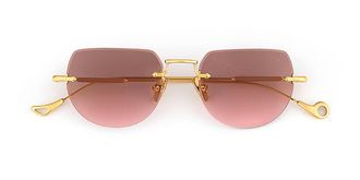 Eyepetizer Drive C.4-44 Mens Sunglasses Gold Size 52