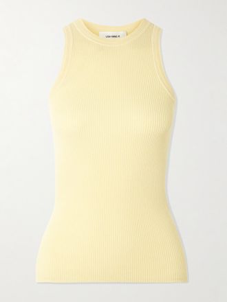 Lisa Yang Canotta In Misto Cotone E Cashmere A Coste Amya - Giallo