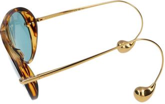 Bottega Veneta Womens Bv1273s Acetate Aviator Sunglasses Tortoiseshell
