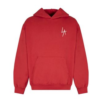 Local Authority Hoodie met geborduurd logo - Heren - Sweatshirts & Hoodies - Rood - Maat: XL Katoen