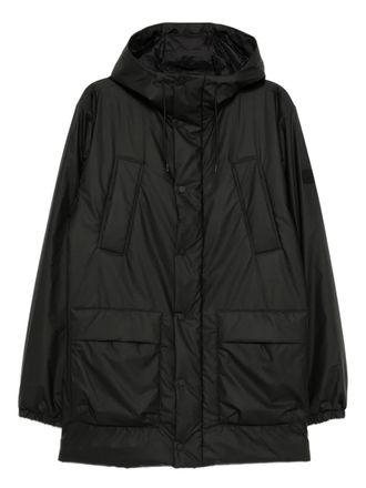 Rains logo-patched jacket - men - Polyester/Nylon - S - Black