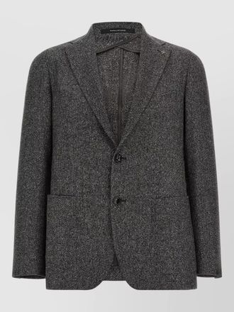 Tagliatore wool silk single-breasted blazer