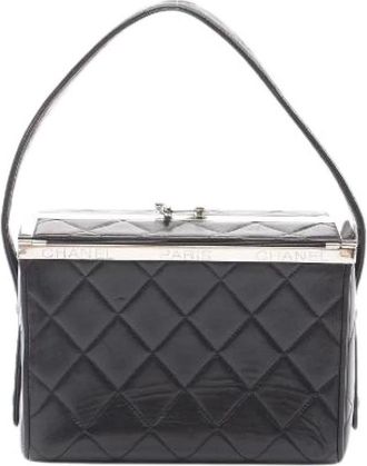 Chanel Pre-owned Matelasse Lamsleren Handtas - Dames - Vintage Handtas - Zwart - ONE Size - Leer - Vintage