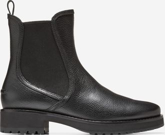 Cole Haan Womens Lyndon Waterproof Chelsea Booties - Black Size 5.5