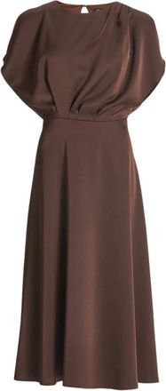 Swing Swing - Jurk 5Al07400 - Dames - Jurken - Bruin - Maat: XL Satijn
