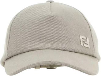 Fendi Logo Plaque Cotton Hat, Size One Size