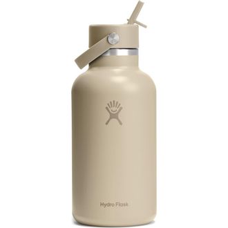 Hydro Flask 64-Ounce Wide Mouth with Flex Straw Cap in Oat at Nordstrom
