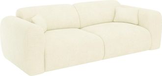 Vente-Unique Sof&aacute; cama de 4 plazas de pana blanco roto POGNI de Maison C&eacute;phy