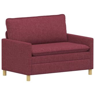 vidaXL Divano 2 Posto Rosso Vino 126 X 81 X 87,5 Cm Tessuto Vidaxl