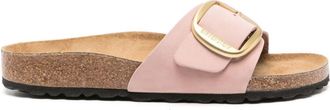 Birkenstock Madrid Big Buckle suede slides - women - Leather - 38 Narrow - Pink