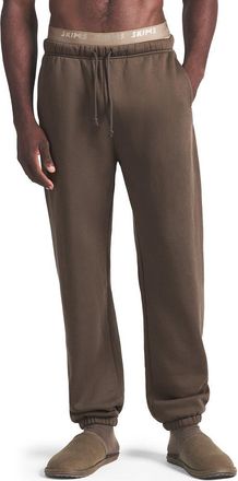 SKIMS Fleece Lounge Relaxed Joggers in Driftwood at Nordstrom, Size X-Large