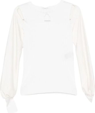 D.exterior Rondgebreide Kleding - Dames - Ronde hals truien - Beige - S - Wol - Truien & Vesten