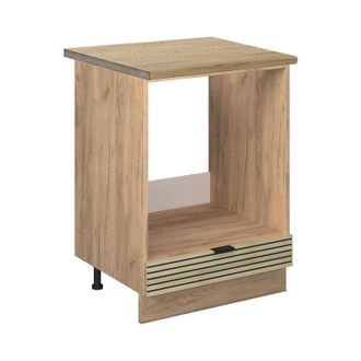 Vicco Armario Para Horno Empotrado Fame-line, Panel De Roble, 60 Cm, Et Roble