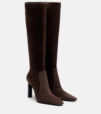 Saint Laurent Francoise suede knee-high boots