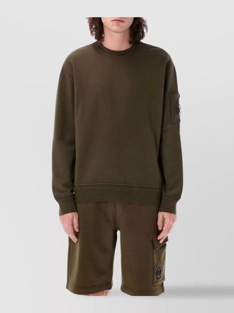 C.P. Company diagonal fleece crew neck sweater