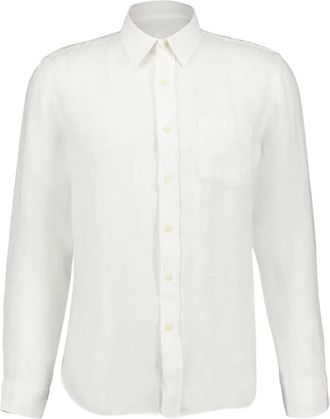 120% Lino Camicia in lino - Bianco