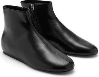 Mango Flat Ankle Bootie in Black at Nordstrom, Size 6.5Us