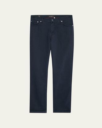 Kiton Mens Cotton and Cashmere Stretch Slim Five-Pocket Pants