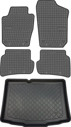 OEM Skoda Fabia Iii Hatchback De Noviembre De 2014 A 2021. Juego De Alfombrillas De Goma Para Coche Y Alfombrilla Para Maletero
