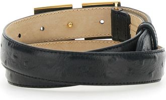 Elisabetta Franchi Womens Belt Black Leather