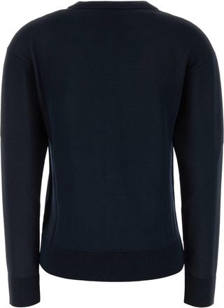 Bottega Veneta Womens Midnight Blue Knit Cardigan Bluewhite Exterior: Silk Maglieria Sweater