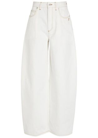 Jacquemus Le De-nimes Ovalo Barrel-leg Denim Jeans - Off White - 27 (W27 / UK8-10 / S)
