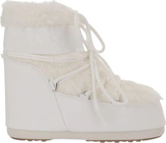 Moon Boot Icon Lage Nepbont Laarzen - Dames - Winterlaarzen - Wit - 39 EU - Nepbont - Schoenen