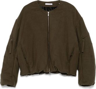 Helmut Lang Cocoon Bomber - Dames - Zomerjassen - Groen - S - Katoen - Jassen
