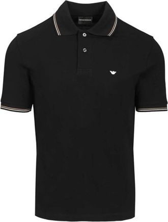 Emporio Armani Polo shirt met korte mouwen - Heren - Polos - Blauw - XL - Katoen - Tops